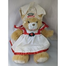 Walmart Gingerbread Baker Bear Plush 16 Inch Hearts Chef Cap Apron Stuffed - £11.90 GBP