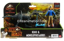 Jurassic World Park Camp Cretaceous Kenji &amp; Monolophosaurus Dinosaur Figure Set - £46.85 GBP