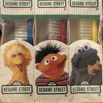 3 Vintage Sesame Street Oral B Compact Soft Bristles Angle Toothbrush SEALED NOS - £15.28 GBP