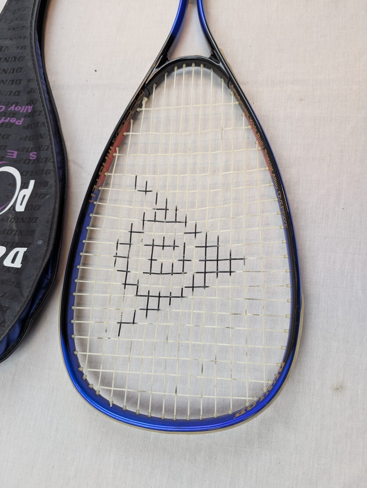 Dunlop Squash Racket PowerMaster Aerodynamic Widebody Oversize 4" Grip w/ case Item image 2