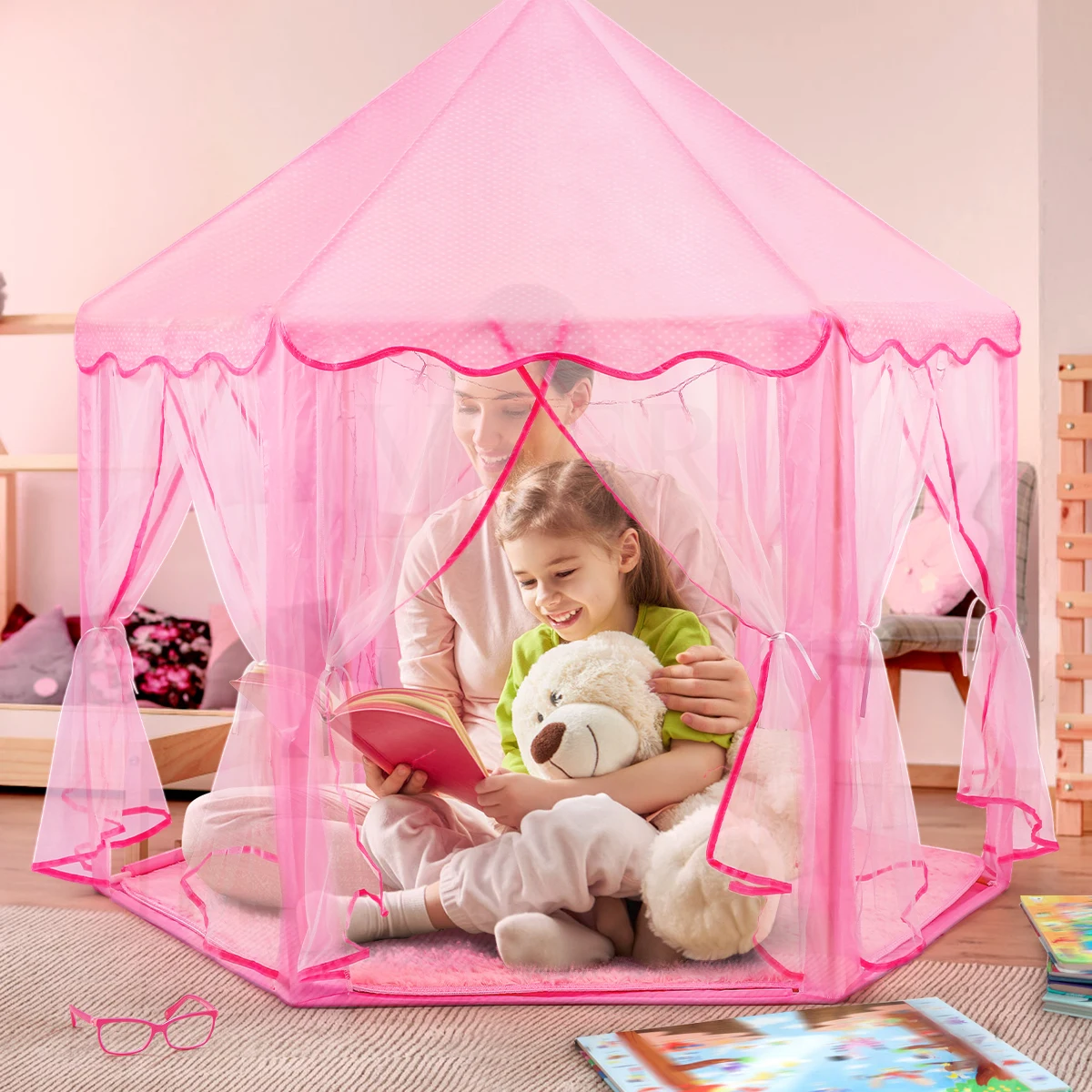 Kids Tent Games Dollhouse Indoor Sleeping Princess Boy Girl Doll Small House - £42.37 GBP+