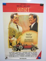 Bruce Willis James Garner SUNSET Original Vintage Home Video Movie Poster - £17.50 GBP