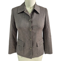 NWOT Talbots Italian Wool Blazer/Jacket Taupe Brass Toggle Buttons  Line... - $60.59
