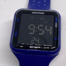 Armitron Pro Sport Blue Silicone Band Sports Watch Working New Battery - £22.96 GBP