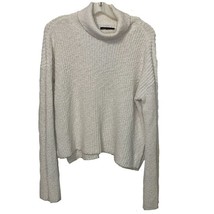 Kendall &amp; Kylie Winter White Cotton Knit Turtleneck Sweater Womens XS - £11.85 GBP