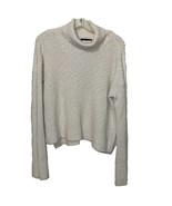 Kendall &amp; Kylie Winter White Cotton Knit Turtleneck Sweater Womens XS - £11.81 GBP