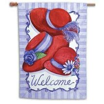 Red Hat Trio Toland Art Banner - $24.00