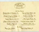 Accomac Inn Anderson&#39;s Ferry Dinner &amp; Dessert Menus Wrightsville Pennsyl... - $47.52