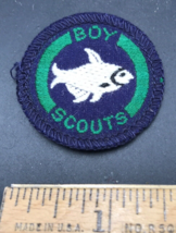 UK Boy Scouts Angler Blue Proficiency Badges Patch Woven &amp; Bound 1934-19... - $32.56