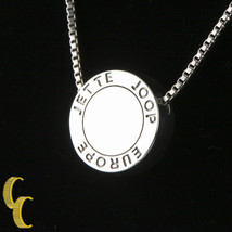 Jette Joop Sterling Silver Circle Pendant 16&quot; Box Chain Great Gift! - $144.63