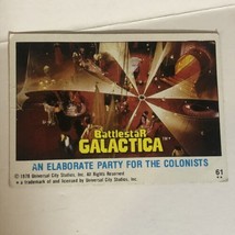 BattleStar Galactica Trading Card 1978 Vintage #61 Elaborate Party - £1.57 GBP