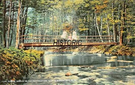 North Woodstock Nh~Rustic Bridge In Fay Reservation~Colesworthy Publ Postcard - £5.29 GBP