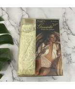 Gaviota Vintage 90s Lace Panties New White High Cut Brief Size XL Lot 2 - $49.49