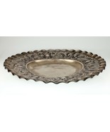 Large Silver Tray with Hand-Chased Repousse Design 40 Oz Nice - $50,177.84 MXN