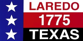Laredo Texas 1775 3.75x7.5 Vinyl Bumper Sticker Decal - $2.99