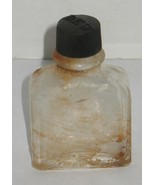Vtg DEW Rectangular Clear Glass Bottle w/Cap Apothecary Prop Vase Barn D... - $8.91