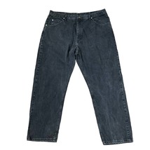 Wrangler 100% Cotton Straight Leg Jeans Men Size 39x30 Hi-Rise Black Was... - $19.79