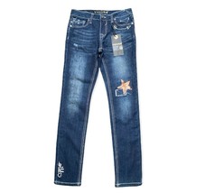 VIGOSS Junior Junior Sz 12 W26 The Jagger Ankle Skinny Jeans Sequined Star Wild  - £16.77 GBP