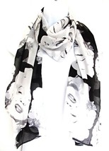 Marilyn Monroe Scarf 62 inch Sheer Chiffon Fashion Black White Tan Pink - £9.18 GBP