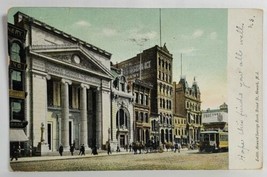 Newark New Jersey Howard Savings Bank Broad St 1908 to Perth Amboy Postcard S19 - £5.19 GBP