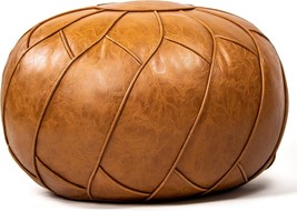 Moderner Faux Leather Pouf Unstuffed Ottoman Moroccan Footstool,, Brown,... - £48.91 GBP