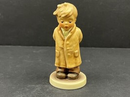 Hummel Goebel Too Shy To Sing Boy with Coat TMK8 845 2002 3.75&quot; Figurine - £15.84 GBP