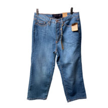 Jeanstar Womens Indigo Denim Capri Jeans Blue Medium Wash Mid Rise Stret... - £18.71 GBP