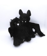 Lot Of 2 Ganz Plush Halloween Black Cat &amp; Bat Stuffed Animals 8&quot; Soft Toys - $185.83 MXN