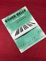 Silver Bells Christmas Sheet Music Piano Solo Large Notes &amp; Words VTG 1952 - £11.76 GBP