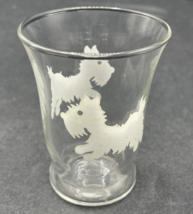 Vintage Terrier Bar Cocktail Glass White Clear 3&quot; - $13.00