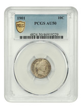 1901 10C PCGS AU50 - £75.09 GBP