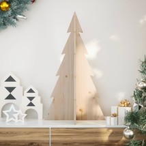 vidaXL Wooden Christmas Tree Natural Wood Solid Pine Wood - $2,237.04 MXN