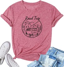 Women&#39;S Funny Simple Saying Mountain Graphic Letter Print T-Shirts For Road - $35.92