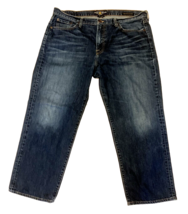 Lucky Brand Jeans Mens 40x30 Blue 361 Vintage Straight Leg Stretch Leath... - $28.59