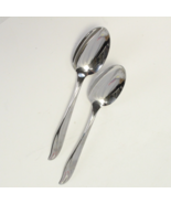Wm Rogers Impression Int Silver Serving Spoons 8 1/2&quot; Stainless Lot of 2 - €14,19 EUR