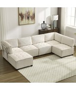 UNITED WE WIN U-Shaped Modular Sectional Sofa with Reversible Chaise - €784,27 EUR