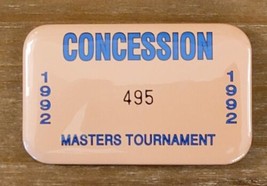 1992 Masters Golf Tournament Concessions Badge Augusta National Couples ... - £47.58 GBP