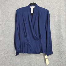 Vintage Deadstock SK &amp; Company Womans Lightweight Blazer Size 12 Navy Bl... - £22.92 GBP