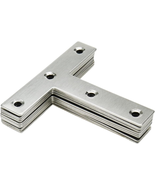 10 Pack T Brackets – 3.14&quot; x 3.14&quot; Stainless Steel Flat Mending Plates, ... - $13.63