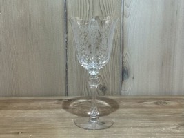 June Night by Tiffin Franciscan Water Goblet 7 7/8” Crystal Etched Glass - $23.36
