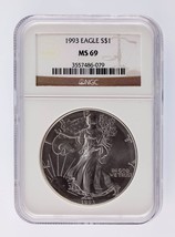 1993 Silver 1oz American Eagle NGC Graded MS 69 - £181.32 GBP