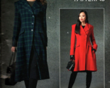 Vogue V1752 Womens 16 to 24 Lined Long Coat Uncut Sewing Pattern - £18.25 GBP