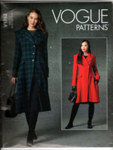 Vogue V1752 Womens 16 to 24 Lined Long Coat Uncut Sewing Pattern - £18.18 GBP