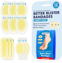 Hydrocolloid Blister Bandages - 12 Ct - Waterproof Heel Toe Pads  - $20.54