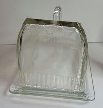 1996 THT HEAVY GLASS ANGLED CHEESE DISH WITH LID image 4