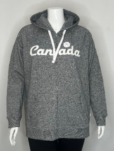 Canadiana Women&#39;s Melange Hoodie Sweater Jacket Gray 3X NWT - £16.17 GBP