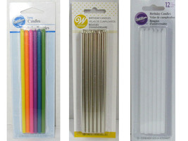 Wilton Adult Kid Birthday Anniversary Candle Candles 5.7&quot; Tall Set of 12... - £6.69 GBP