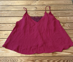 Intimately Free people Women’s Lace Trim Camisole Size S Red Q3  - £13.31 GBP