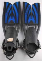 ScubaPro Twin Jet Max Fins - Black Blue - Size S (6-8) Open Heel - $119.97