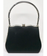 Black Hardshell Evening Bag Purse with Rhinestone Closure - $554.67 MXN
